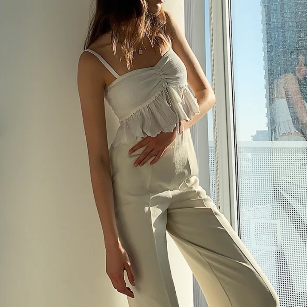 Aritzia Smocked Cropped Camisole